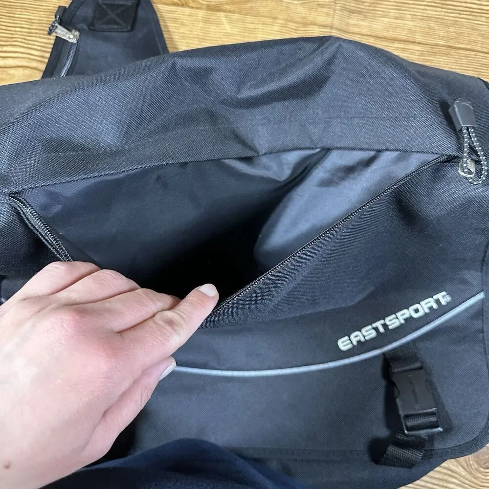 EASTPORT Messenger‎ Laptop Bag Black Nylon 16” wide x 14” tall x 4” deep
